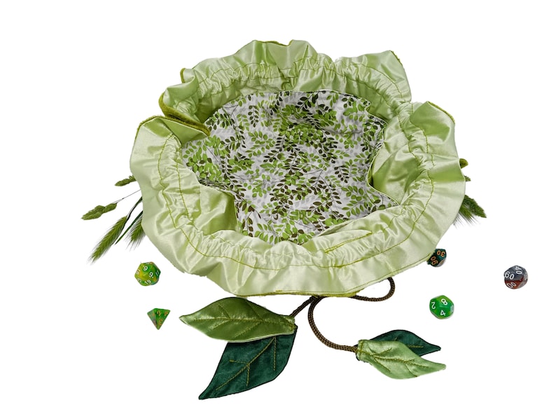 Dice bag dnd leaves dice holder druid dice storage image 6