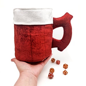 Viking mug dice bag with pockets, Beer Mug, dice holder, DnD mug, dice storage, Dungeon Master Gift
