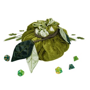 Dice bag dnd leaves dice holder druid dice storage image 4