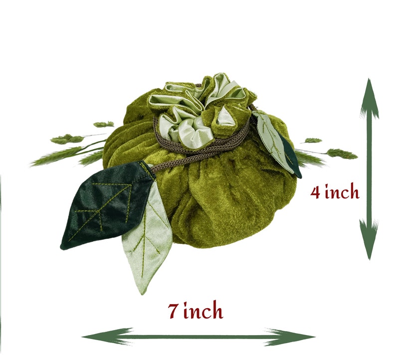 Dice bag dnd leaves dice holder druid dice storage image 3