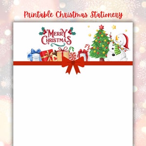 Printable Christmas Stationery, Digital Download, Christmas Stationery for letter writing, Printable Writing Paper for Christmas, Christmas