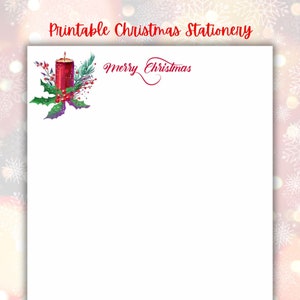 Printable Christmas Stationery, Digital Download, Christmas Stationery for letter writing, Printable Writing Paper for Christmas, Christmas
