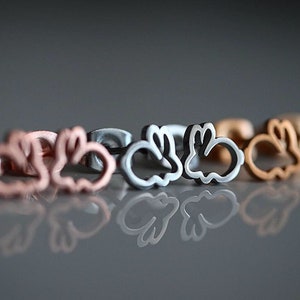 Bunny Earrings - Rose Gold, Silver, Gold / Rabbit Lover, Bunny Lover, Cute Earrings, Stud Earrings