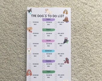 The Dog's To Do List, Pet Parent Checklist, Dog Schedule, Daily Dog List