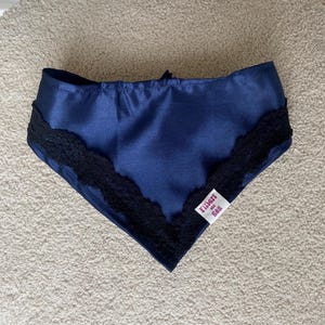 Dog Bandana in Laced Up, Silk and lace bandana, vintage inspired