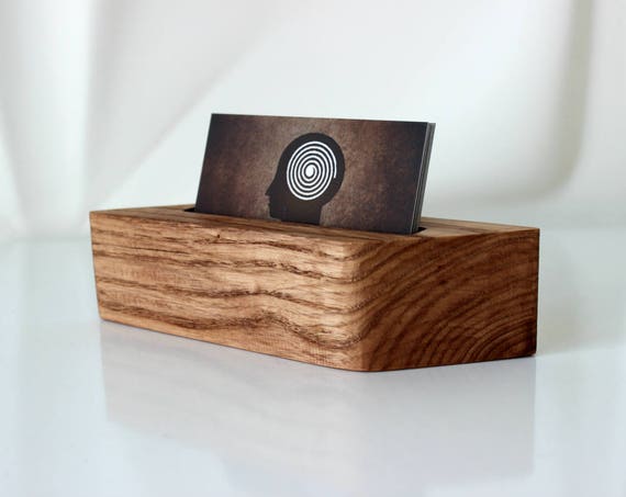 Horizontal Card Holder Ash Wood Card Stand 1 Slot Wood Etsy