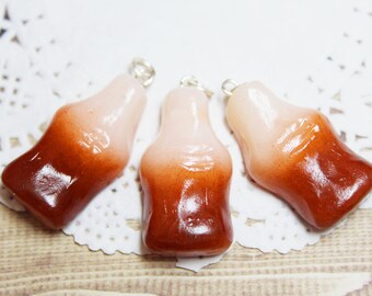 Cola Bottle Candy Charm: Polymer Clay Food Jewelry