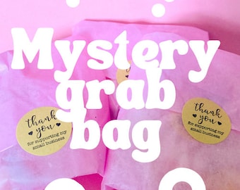 Mystery Charm Grab Bag, Lucky dip bag, polymer clay charms, fake food jewellery