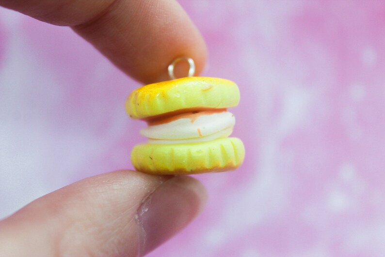 Handmade Scone Charm, Miniature Food, British, Unique gift, Foodie Gift, Cream tea lover, Polymer clay food present, Kawaii, Quirky keyring image 2