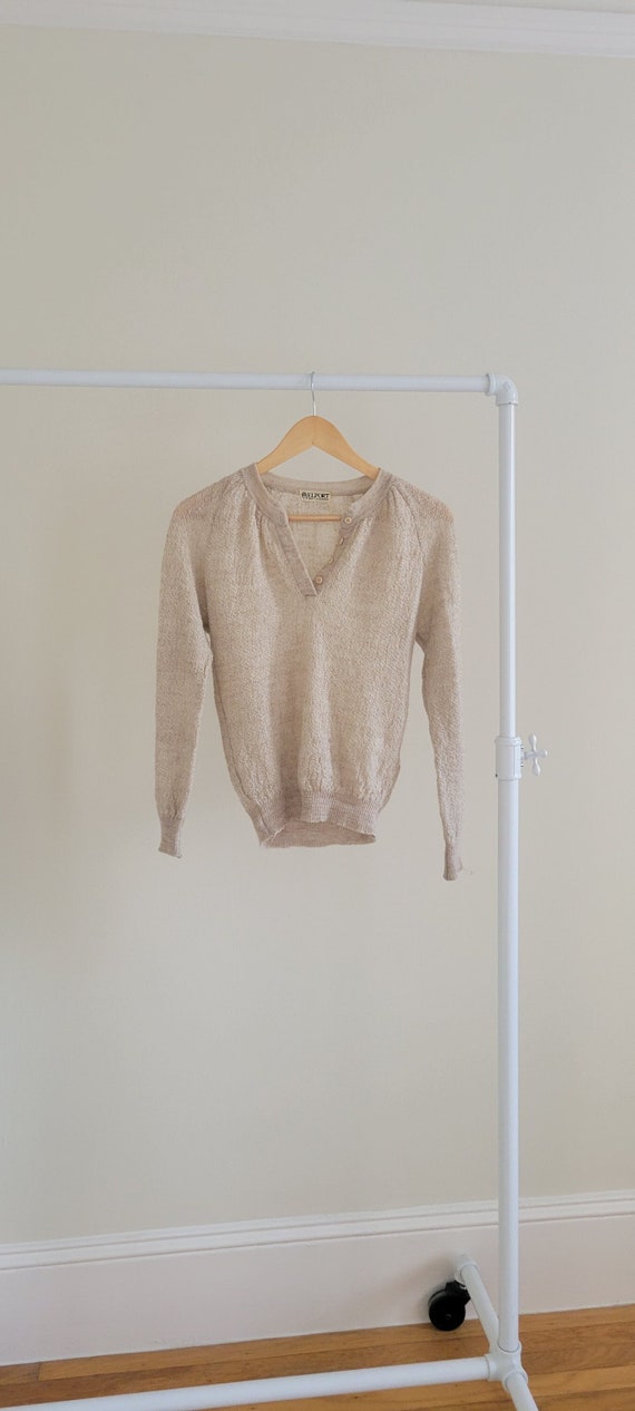 Vintage Semi Sheer Knit Long Sleeve Sweater