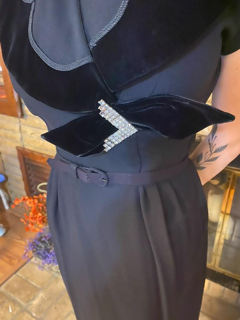 off shoulder black dress with slit Elegant Elena Maxi Dress in Black
