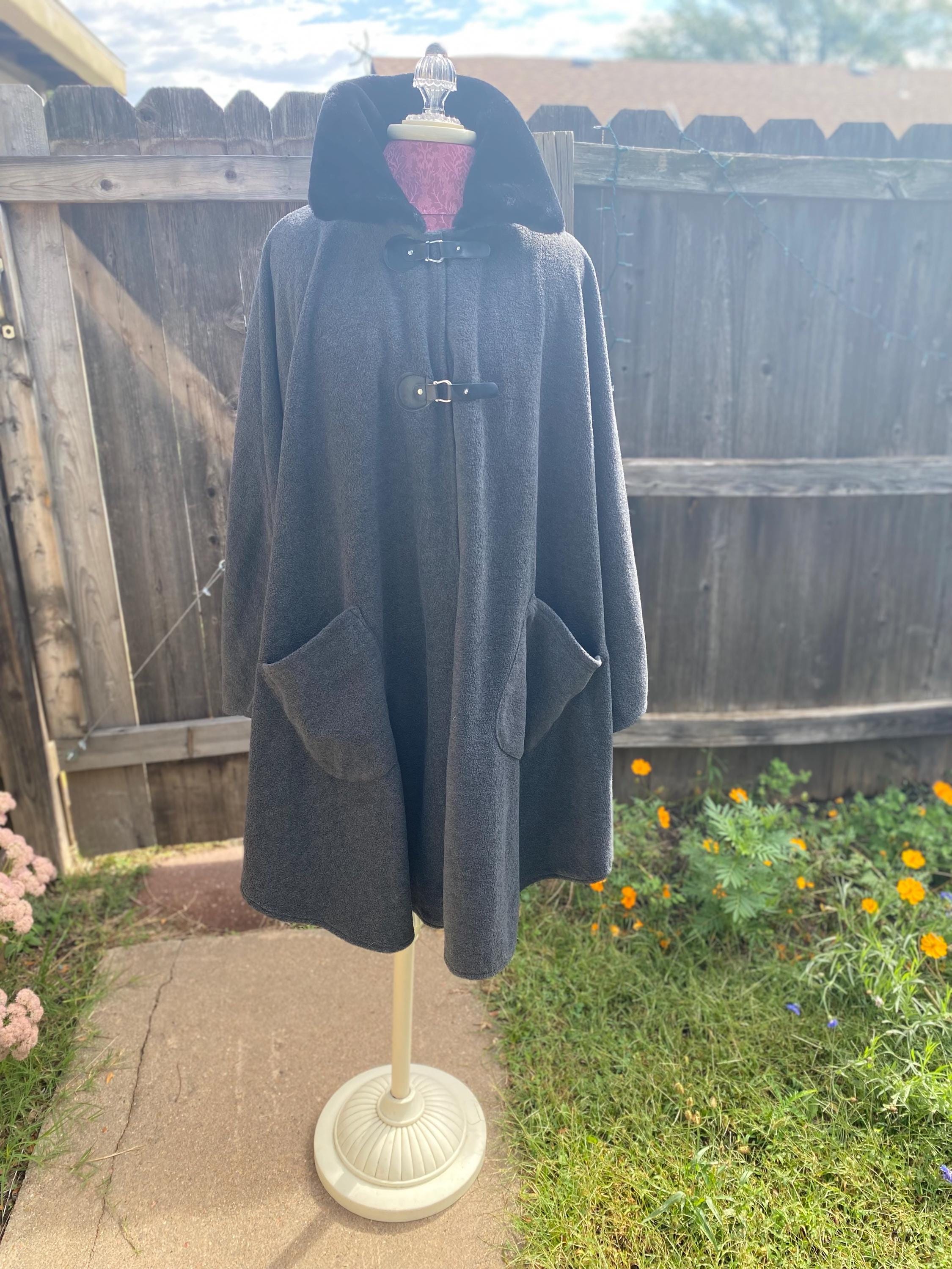 ジャケット・アウター Vintage 60's Wool Hooded Poncho Cape