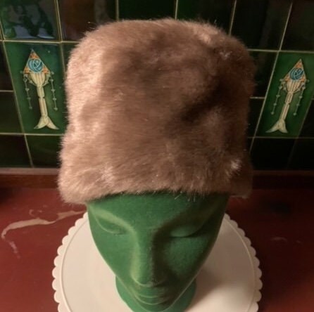 1960s Faux Fur Bucket Hat - Sears Fashion Place - Etsy