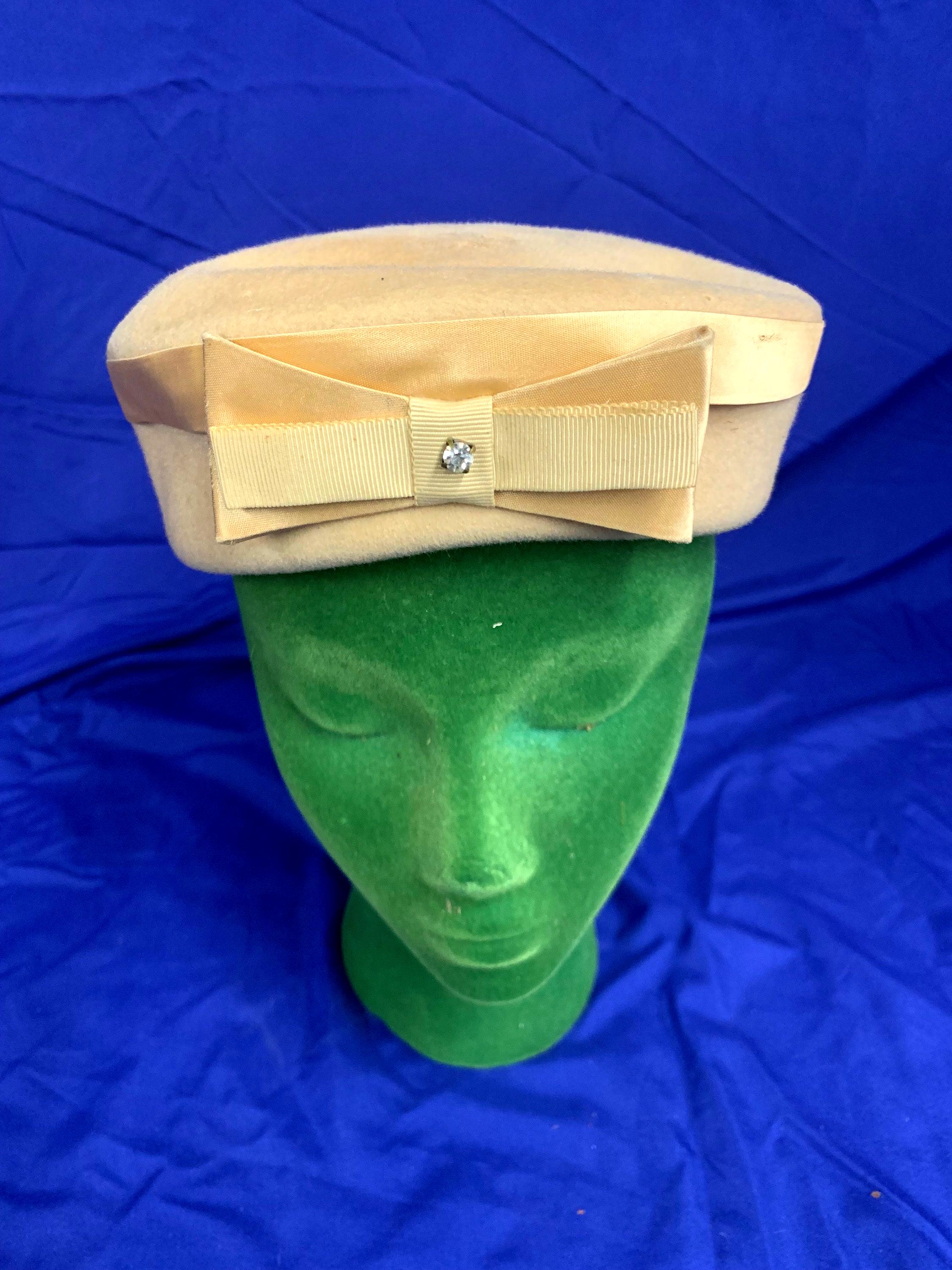Vintage Tulle Pillbox Hat with Satin Bow Detail Wonderland main image 2