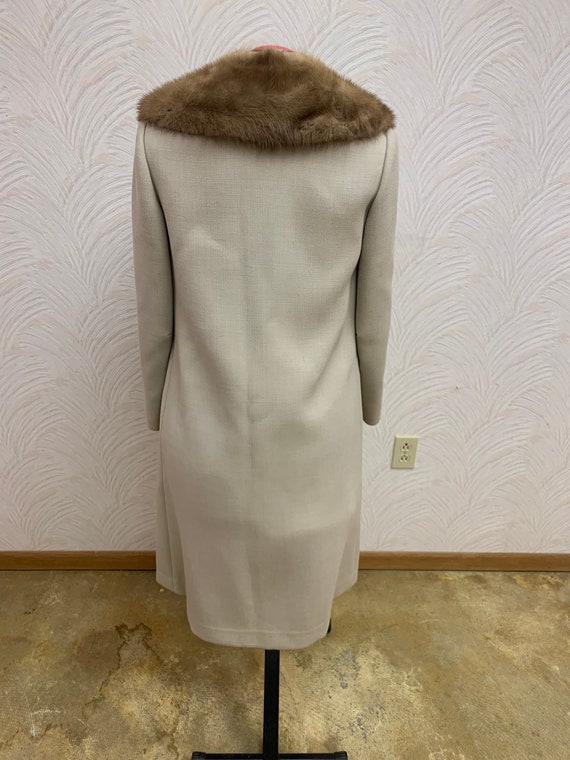 1970s YouthCraft Tan Coat With Fur Collar and Fau… - image 2