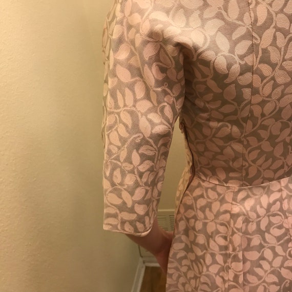 1950's Vintage Beautiful Pink and Cream  Dress - image 3
