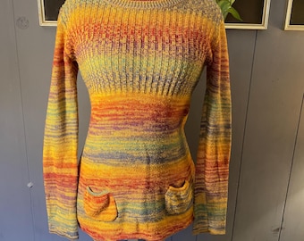 Love Rocks mehrfarbiger Strickpullover - Medium