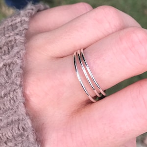 Dainty silver rings, super thin rings, stacking rings, delicate silver stackers
