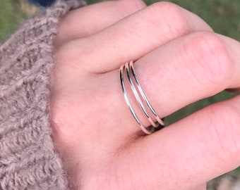 Dainty silver rings, super thin rings, stacking rings, delicate silver stackers