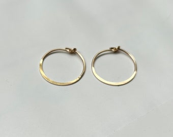 Gold hoop earrings, gold earrings, 14k gold earrings, gold jewelry