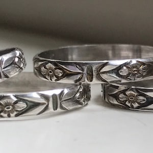 Floral Pattern Sterling Ring, Sterling Band, Flower Band, Sterling ...