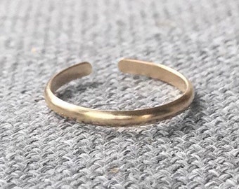 Anillo de dedo de oro • Anillo de dedo de oro • Joyería minimalista • Anillo de dedo de oro pulido • Anillo de dedo de oro ajustable • Anillo midi