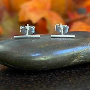 Sterling silver earrings, sterling silver stud earrings, bar post earrings, cartilage earrings