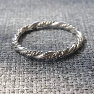 Twist Ring, Double Twist Ring, Sterling Silver Ring, Rope Ring, Braided ...