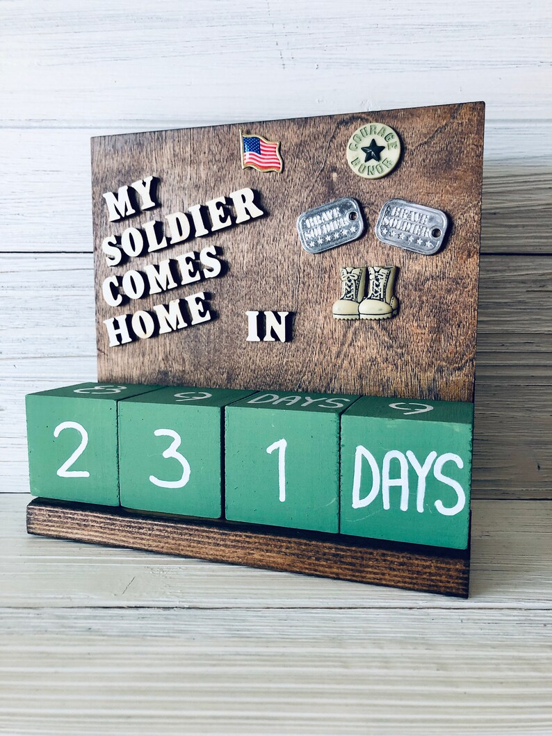 US Army Soldier Military Countdown Calendar Boots Design Etsy
