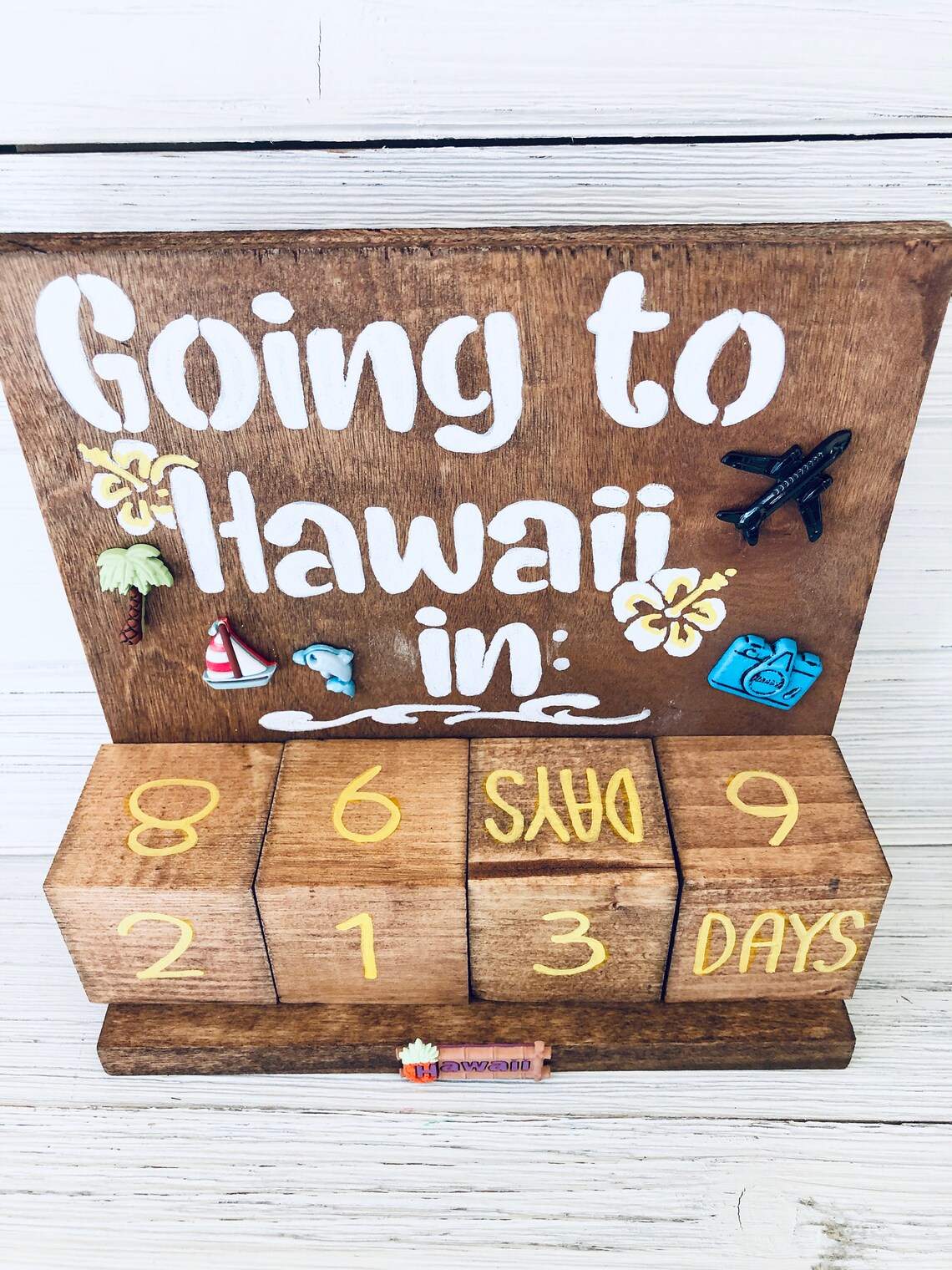 Hawaii Vacation Countdown Calendar Etsy