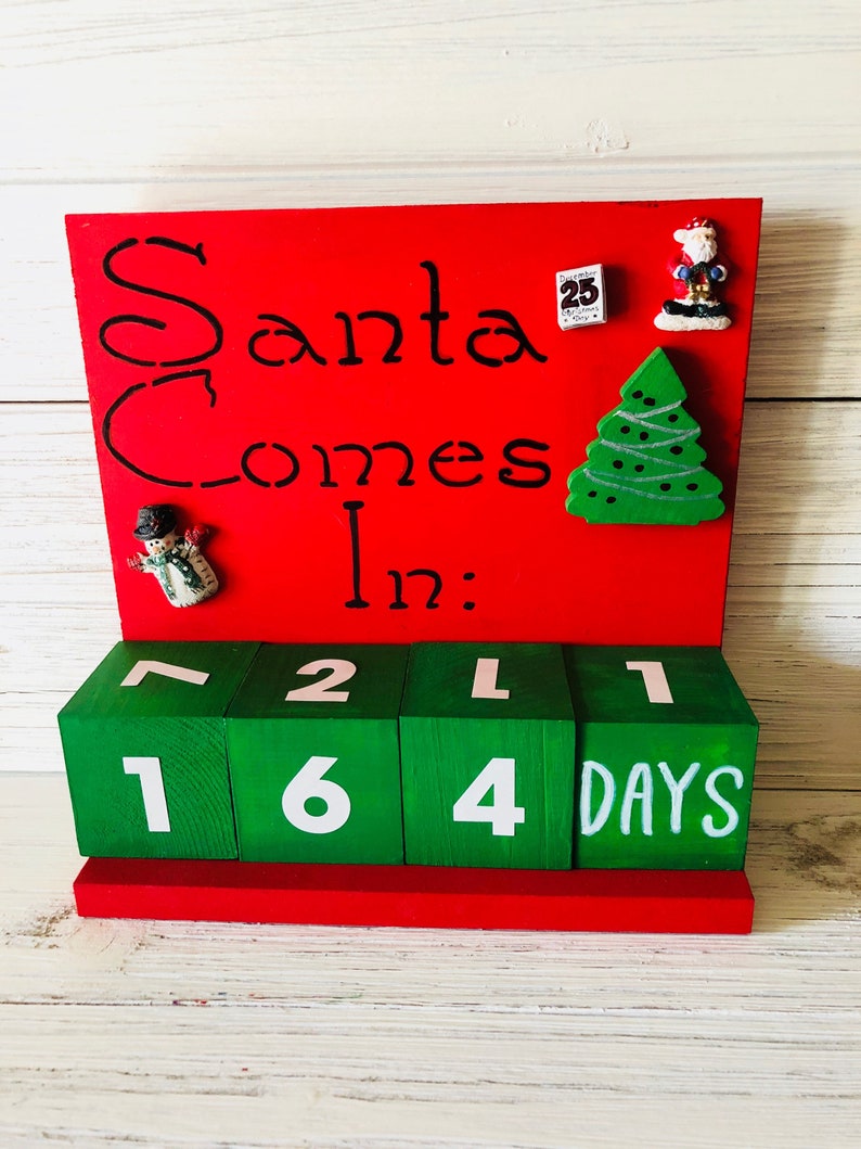 Weihnachten Countdown Kalender HolzZeichen Etsy