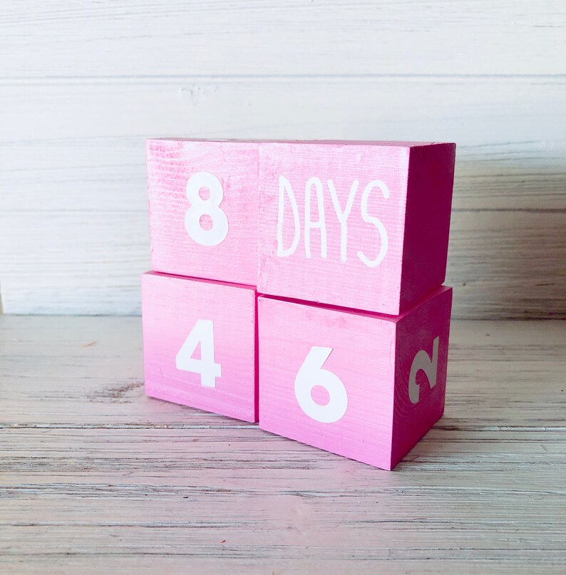 Baby Pregnancy Countdown Calendar Its A Girl Gift for Etsy