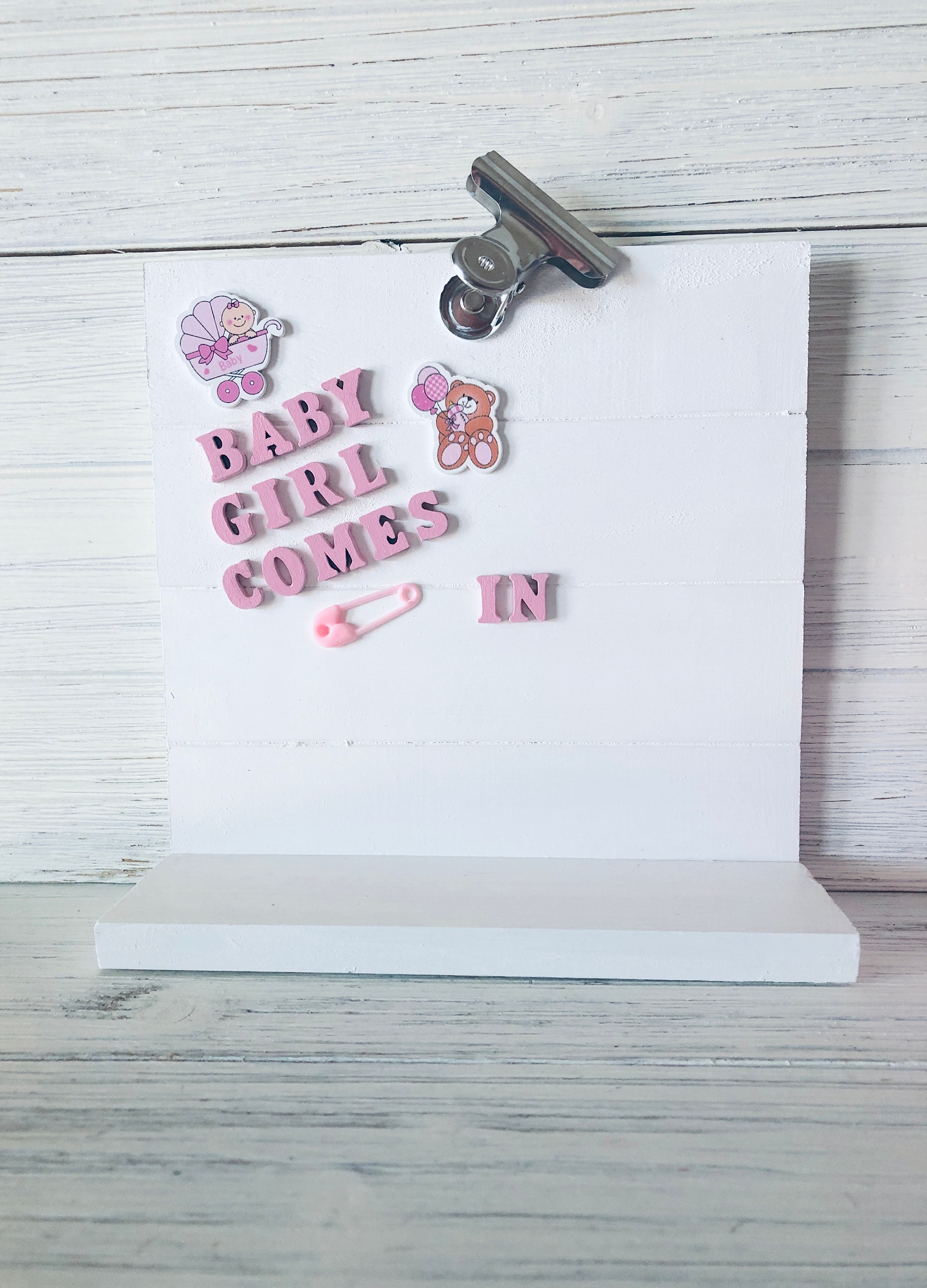 Baby Pregnancy Countdown Calendar Its A Girl Gift for Etsy