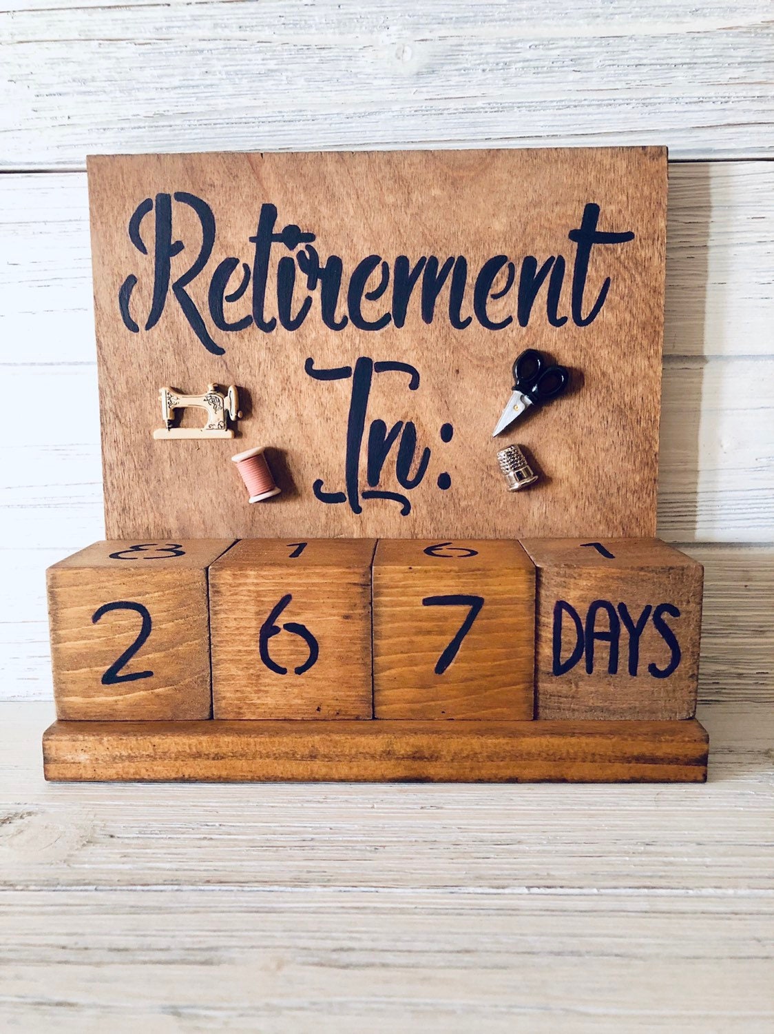 Retirement Countdown Calendar Sewing Theme Etsy Australia