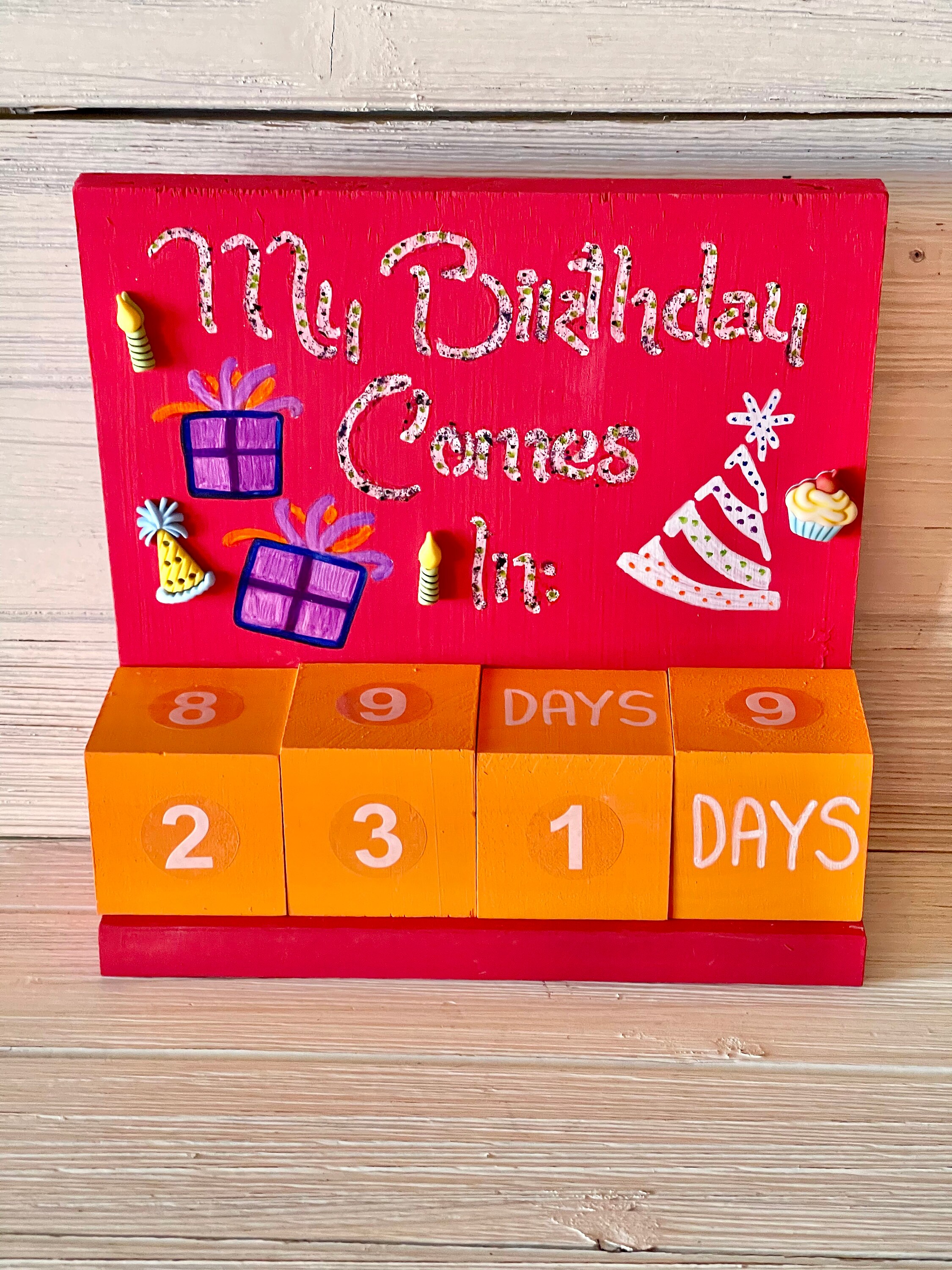 Happy Birthday Countdown Calendar Birthday Gift Gift for Etsy
