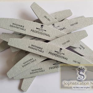 Gray half moon nail files 100/180
