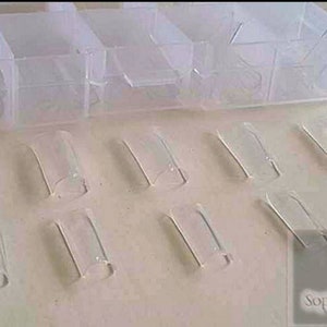 Box of 100 capsules tips architect transparent shape c curve