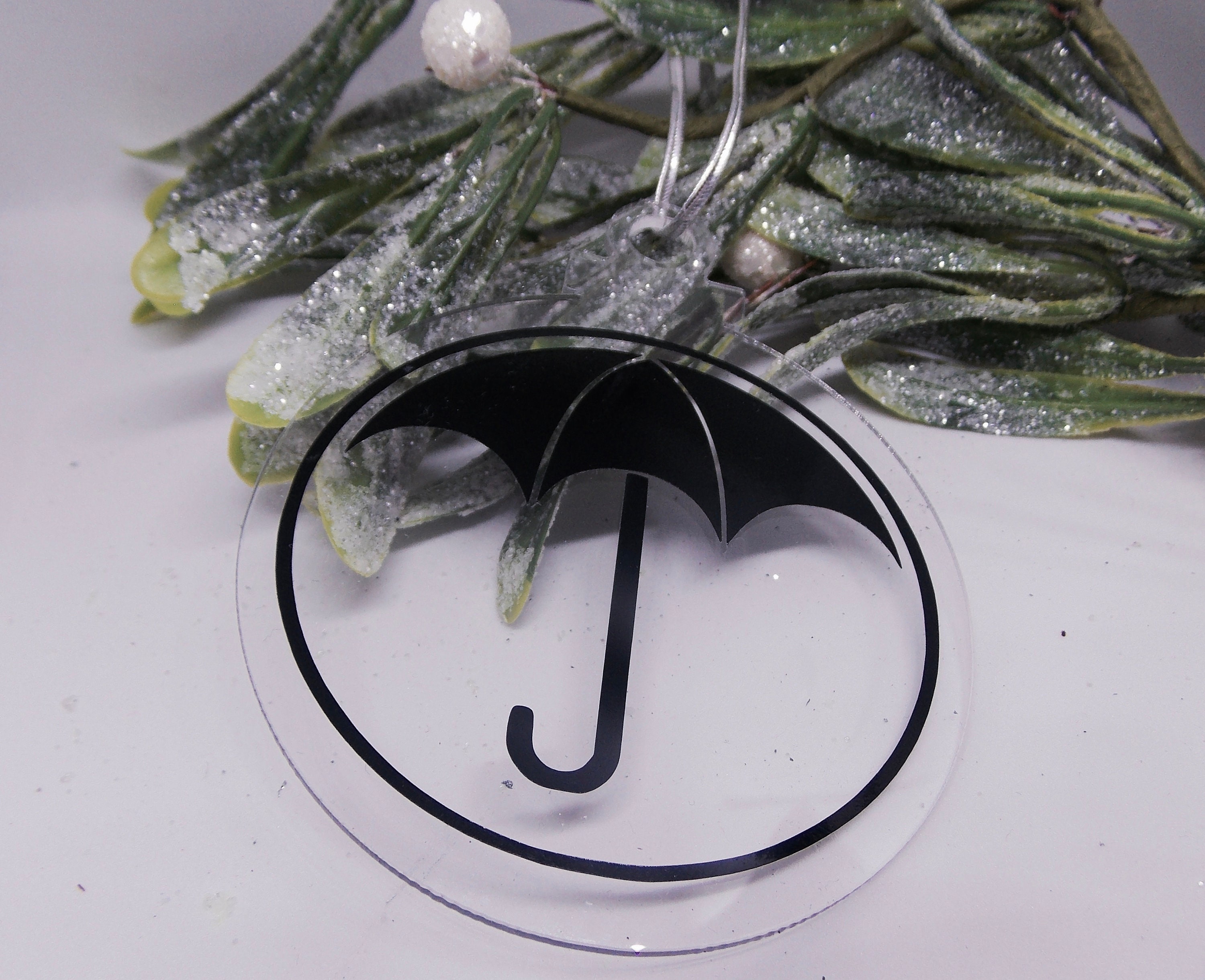 The Umbrella Academy bauble acrílico transparente decoración del árbol
