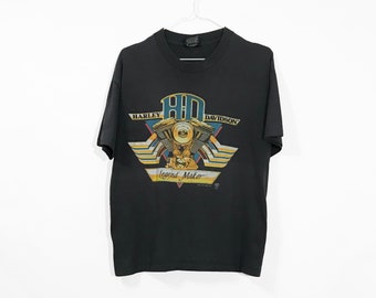 T-shirt Harley Davidson vintage 1985 Rare Holoubek Legend Maker Retro American Heritage Rider Biker Motorcycle Motor Company T-shirt grigia Taglia L