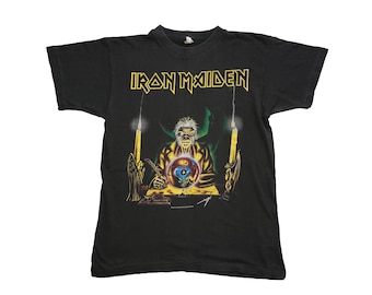 Vintage IRON MAIDEN Men's T Shirt Cotton Tee Black Size L