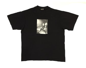 Vintage 90s The Clash London Calling Photo T-shirt Rare Punk Rock Band Album Cover Art Promo Merchandise Black Tee Size L