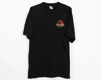 Vintage 1997 Jurassic Park The Lost World T-shirt Authentic Retro Movie American Rare Sci-Fi Adventure Film Black Tee XL