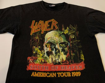 Slayer South Of Heaven Album Cover Heavy Metal Adult T Shirt 