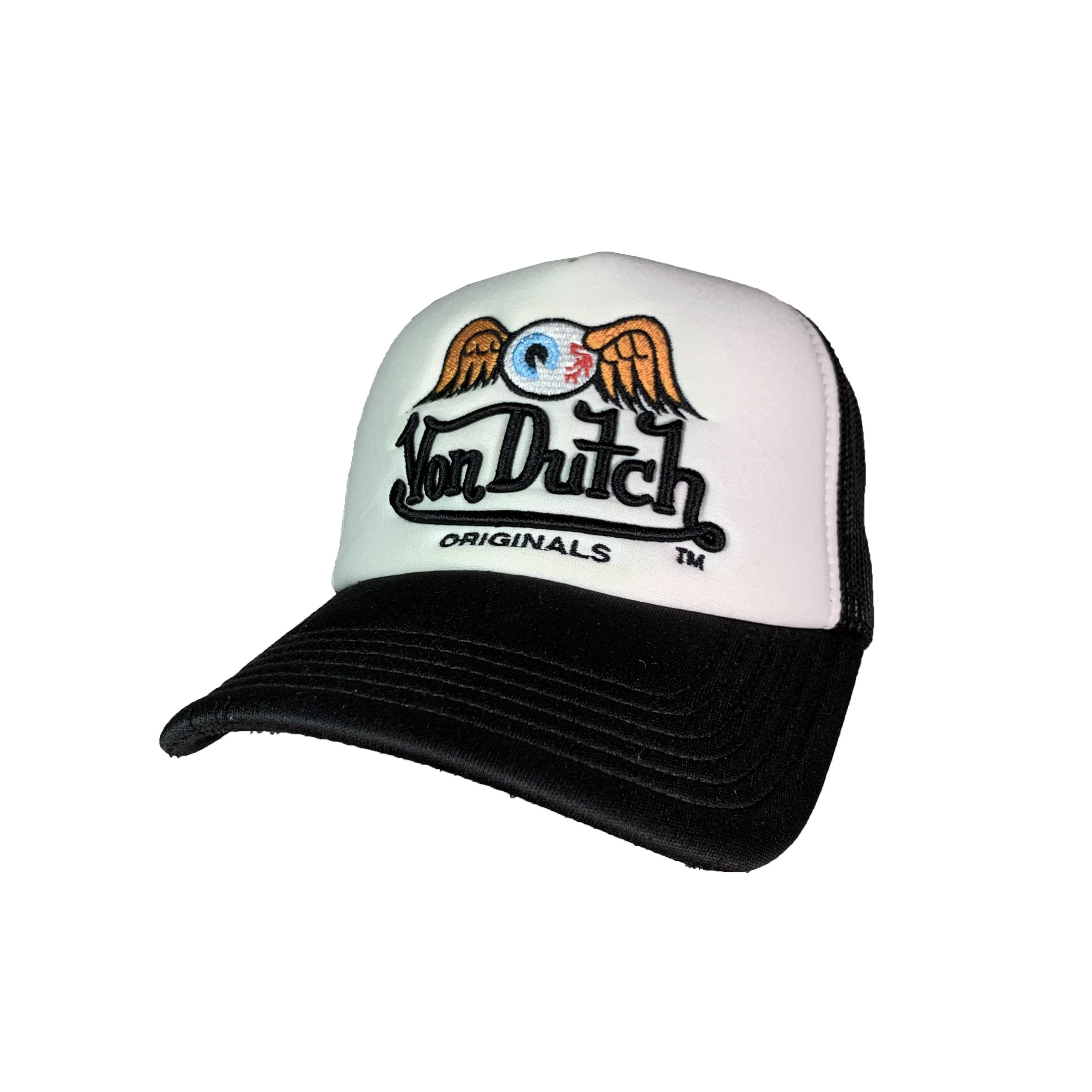 Vintage Von Dutch Trucker Cap Y2k Retro Eye Embroidered Logo