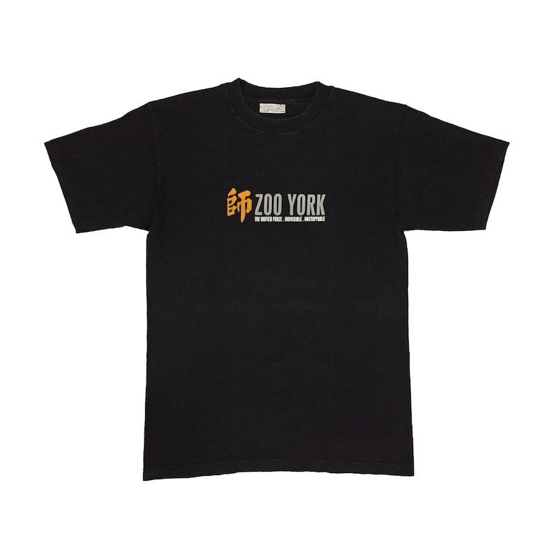 Vintage 90/'s Zoo York T-shirt Rare Skateboarding Brand Logo Retro Skate Street Wear Rap Hip-Hop Single Stitch Faded Black Tee Size L