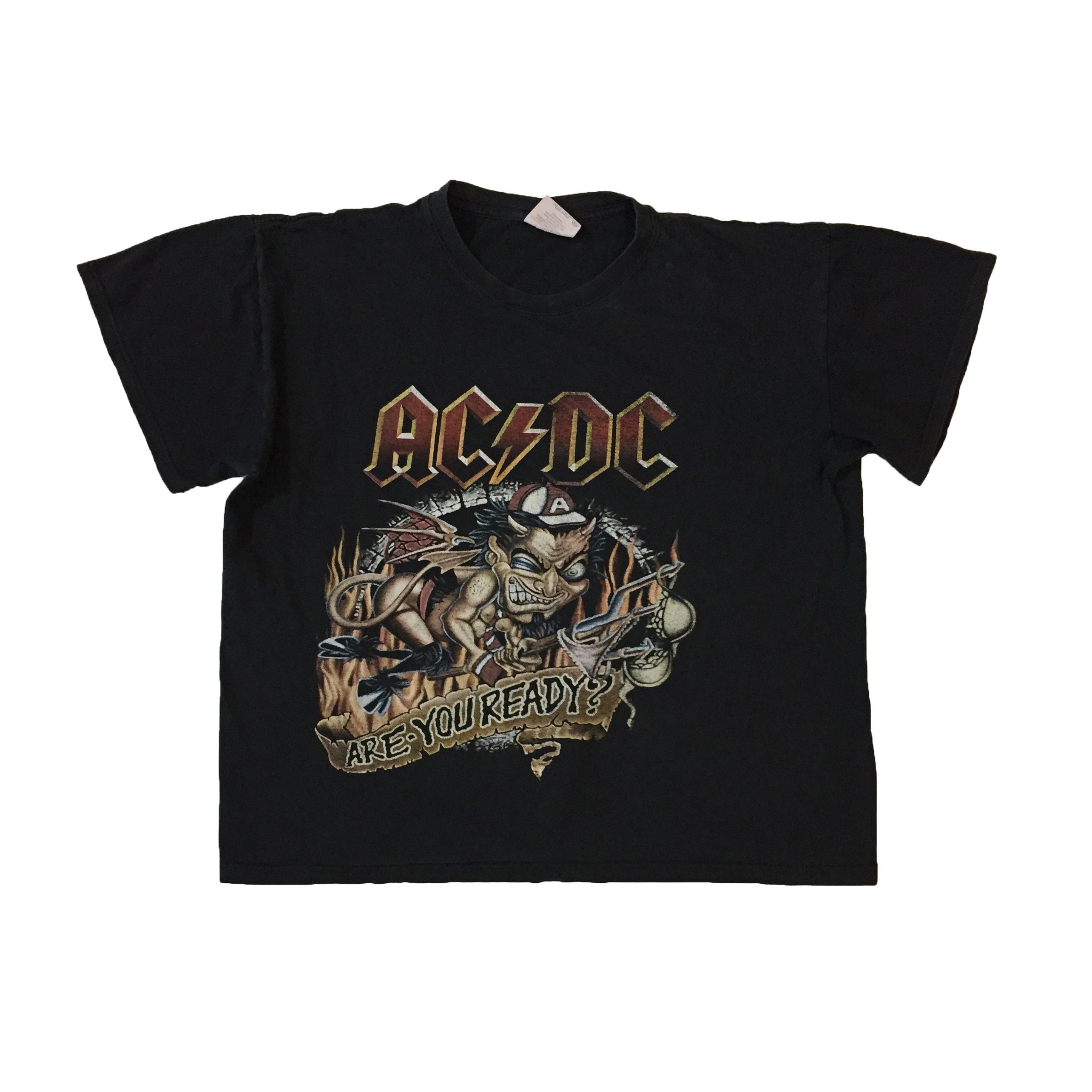 AC/DC Are You Ready Adult T Shirt Heavy Metal Music AC/DC Are You Ready Adult T Shirt Heavy Metal Music