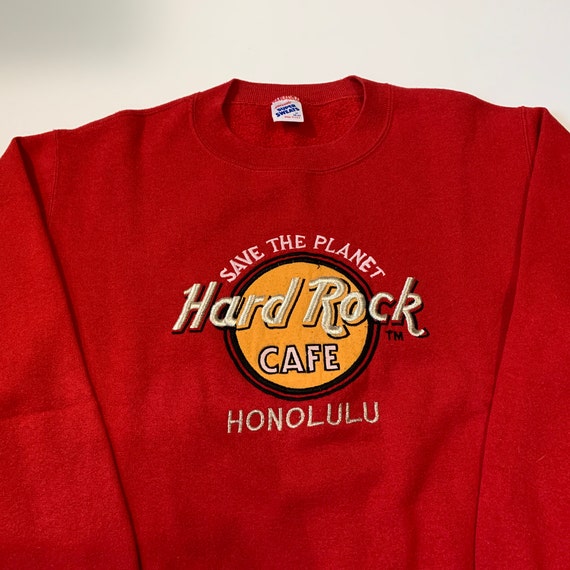 USA製】ハードロックカフェ フェード ホノルル パーカー ビック刺繍