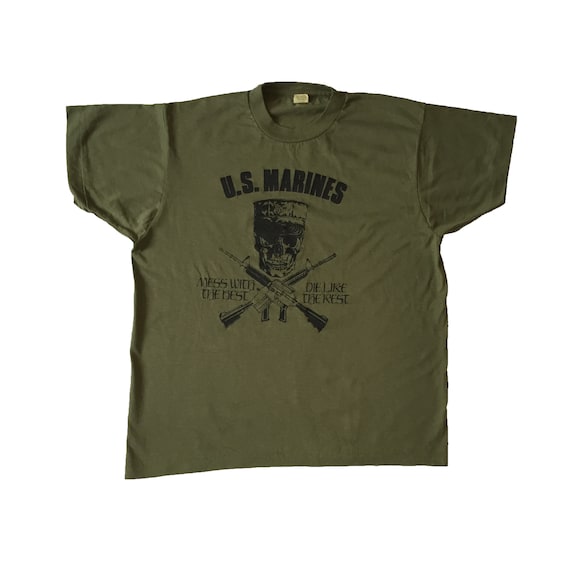 Vinatge 80s U.S. Marines Deadstock T-shirt Rare "… - image 1