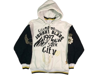 Johnny blaze スタジャン B系 HIPHOP Vintage Johnny Blaze Hoodie City of Respect Rare Hip-hop