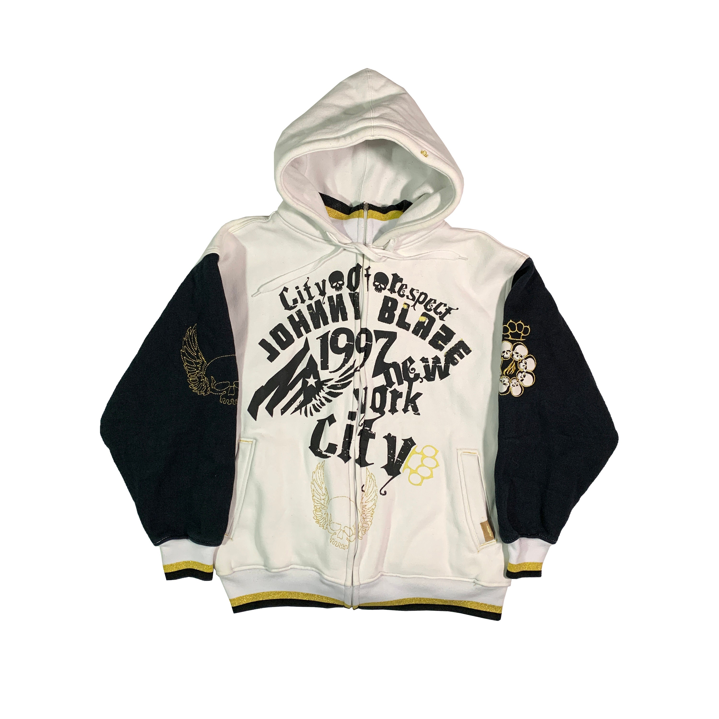 Vintage Johnny Blaze Hoodie City of Respect Rare Hip-hop Vintage Johnny Blaze Hoodie City of Respect Rare Hip-hop